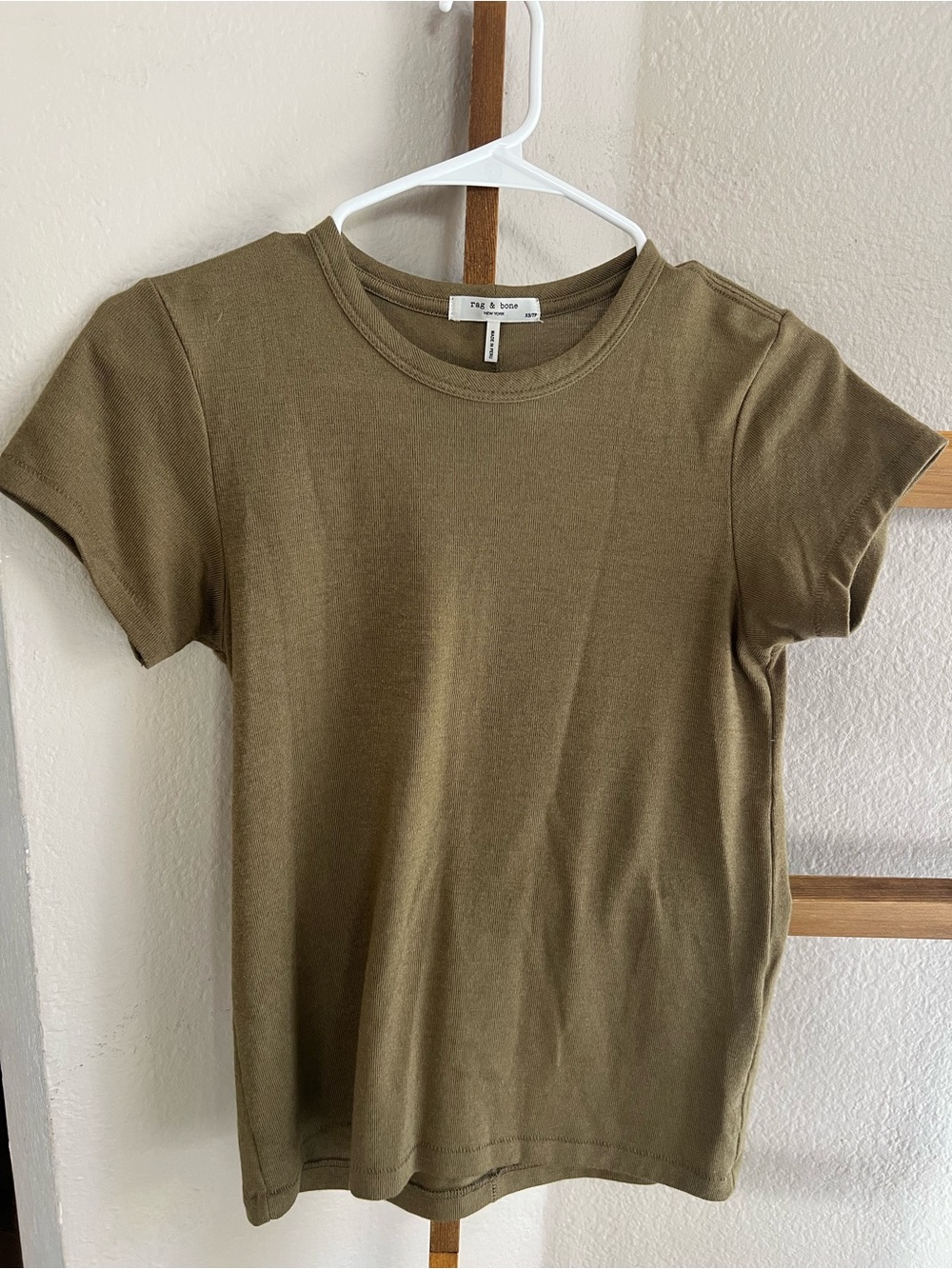 rag & bone Olive Short Sleeve Crewneck Tee
